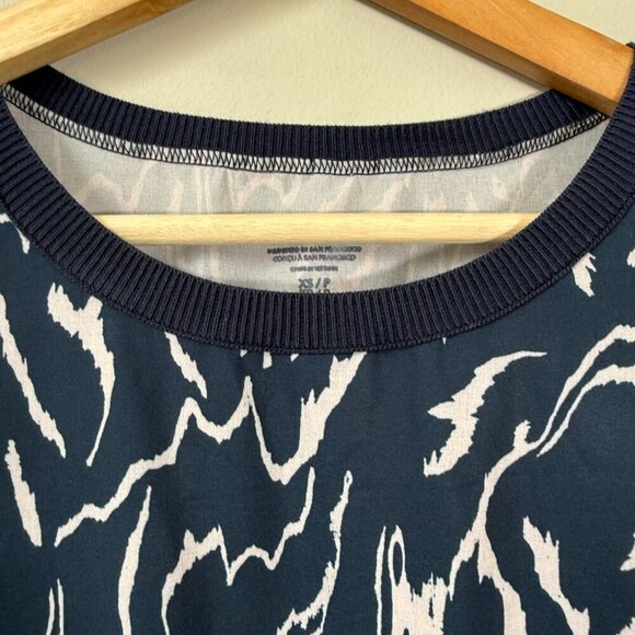 Athleta Rincon Abstract Print Mini Dress Womens XS Blue Active Activewear Casual - Picture 8 of 16